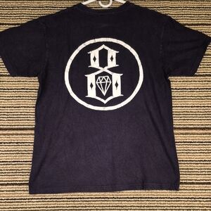 REBEL8 Skater Logo Black White‎ Fade USA Cotton Large Mens T Shirt 90s VTG RARE